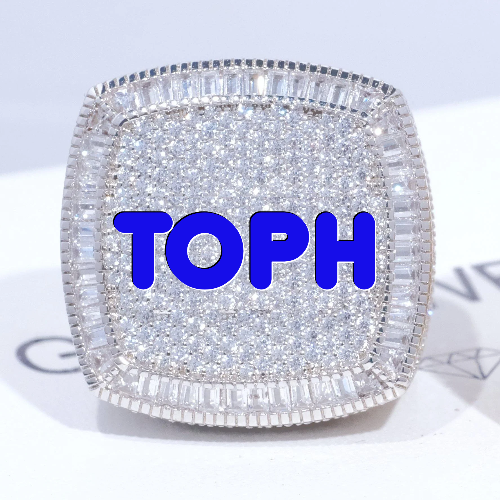 CUSTOM LETTER 3D ICED RING