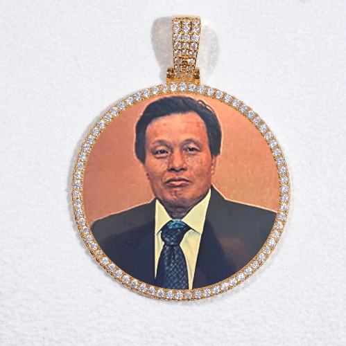 MEDIUM 3D CIRCLE CUSTOM PICTURE PENDANT
