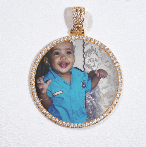 MEDIUM 3D CIRCLE CUSTOM PICTURE PENDANT