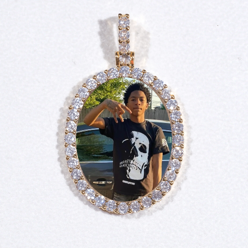 3D Oval Custom Picture Pendant