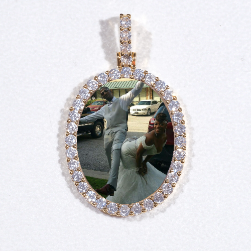 3D Oval Custom Picture Pendant