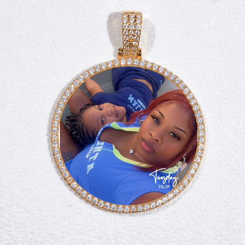 MEDIUM 3D CIRCLE CUSTOM PICTURE PENDANT