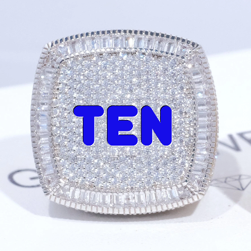 CUSTOM LETTER 3D ICED RING