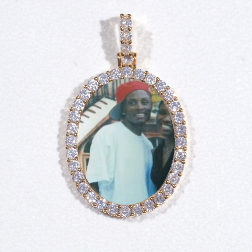 3D Oval Custom Picture Pendant
