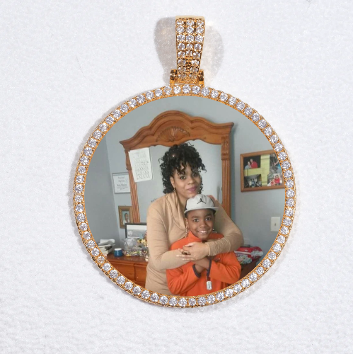 MEDIUM 3D CIRCLE CUSTOM PICTURE PENDANT