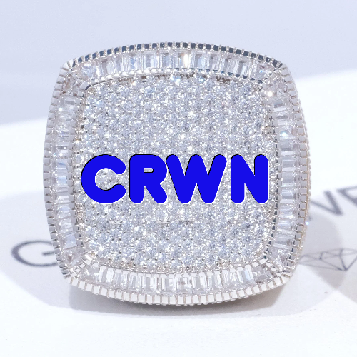 CUSTOM LETTER 3D ICED RING