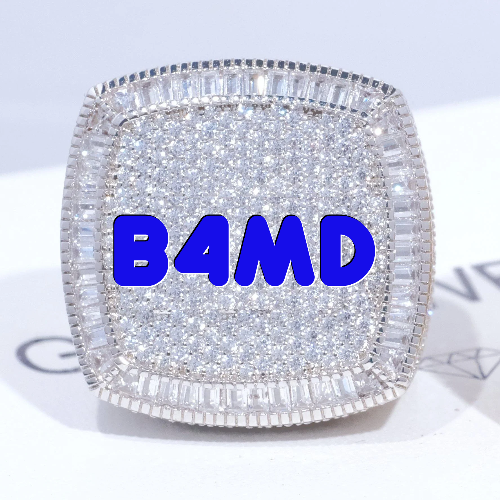 CUSTOM LETTER 3D ICED RING