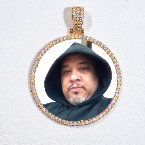 MEDIUM 3D CIRCLE CUSTOM PICTURE PENDANT