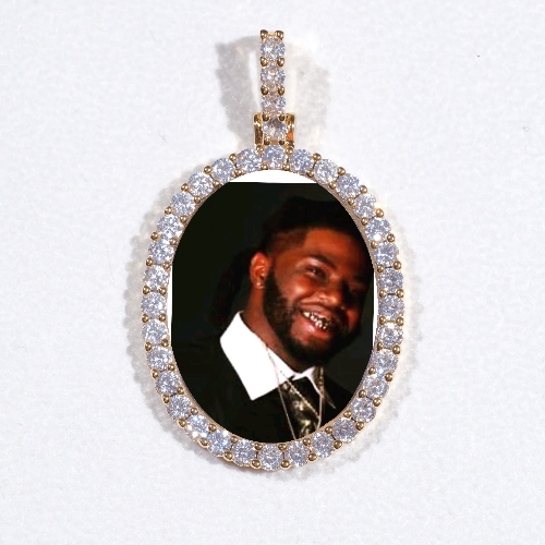 3D Oval Custom Picture Pendant
