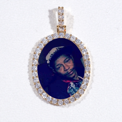 3D Oval Custom Picture Pendant
