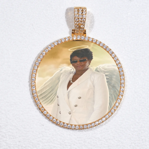 MEDIUM 3D CIRCLE CUSTOM PICTURE PENDANT