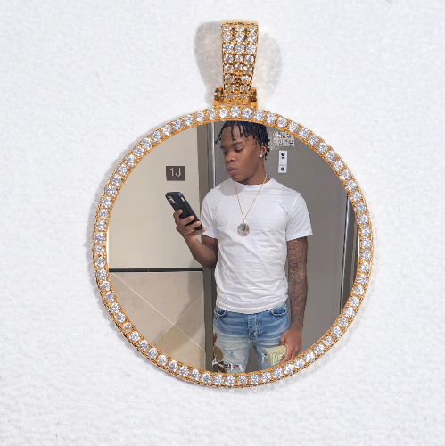 MEDIUM 3D CIRCLE CUSTOM PICTURE PENDANT