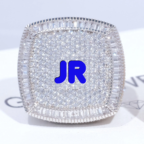 CUSTOM LETTER 3D ICED RING