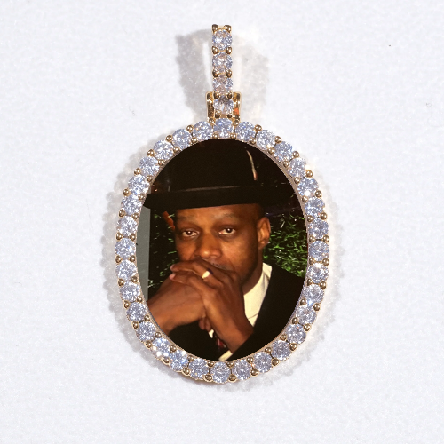 3D Oval Custom Picture Pendant
