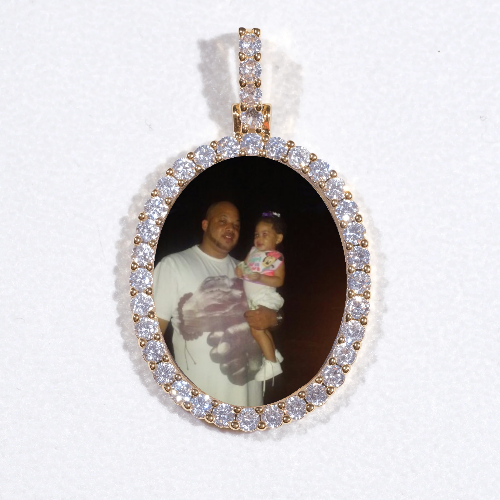3D Oval Custom Picture Pendant