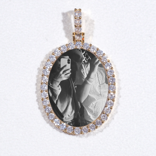 3D Oval Custom Picture Pendant