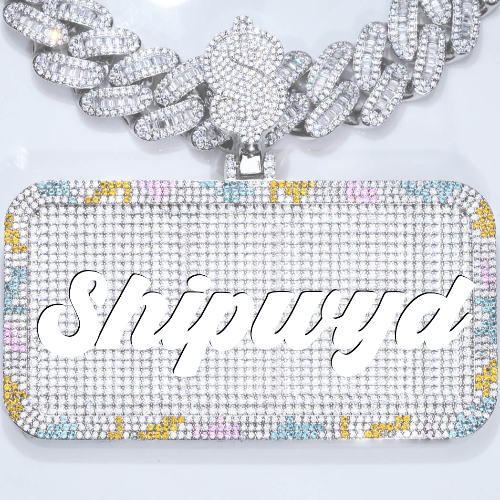 CUSTOM LETTER NECKLACE 3D COLORFUL SQUARE