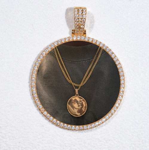 MEDIUM 3D CIRCLE CUSTOM PICTURE PENDANT