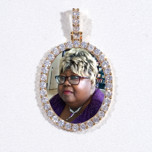 3D Oval Custom Picture Pendant