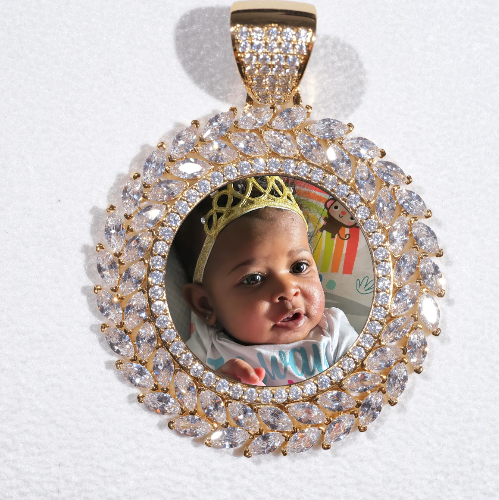 Large 3D Wheat Ear Custom Picture Pendant
