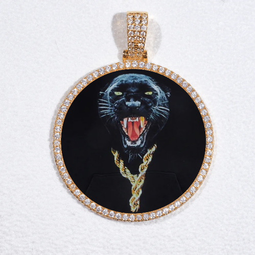 MEDIUM 3D CIRCLE CUSTOM PICTURE PENDANT