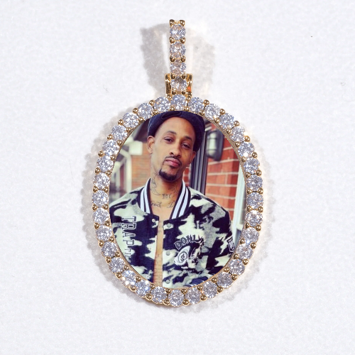 3D Oval Custom Picture Pendant