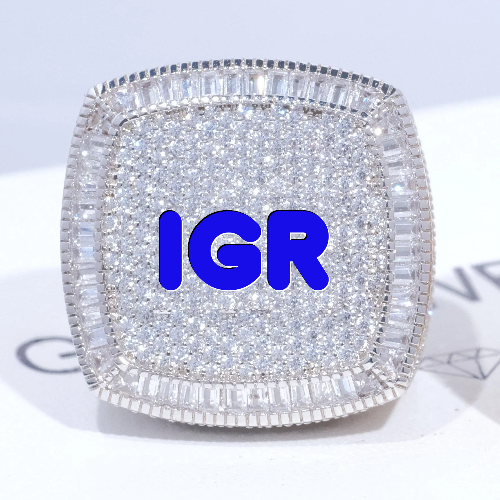 CUSTOM LETTER 3D ICED RING