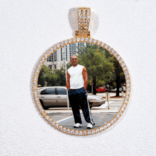 MEDIUM 3D CIRCLE CUSTOM PICTURE PENDANT