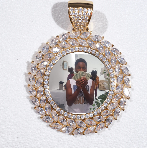 Large 3D Wheat Ear Custom Picture Pendant