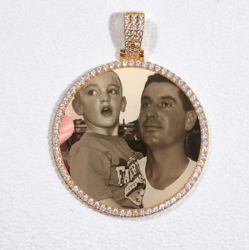 MEDIUM 3D CIRCLE CUSTOM PICTURE PENDANT