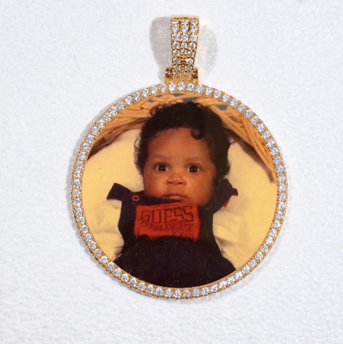 MEDIUM 3D CIRCLE CUSTOM PICTURE PENDANT