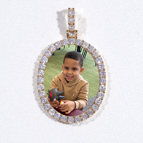 3D Oval Custom Picture Pendant