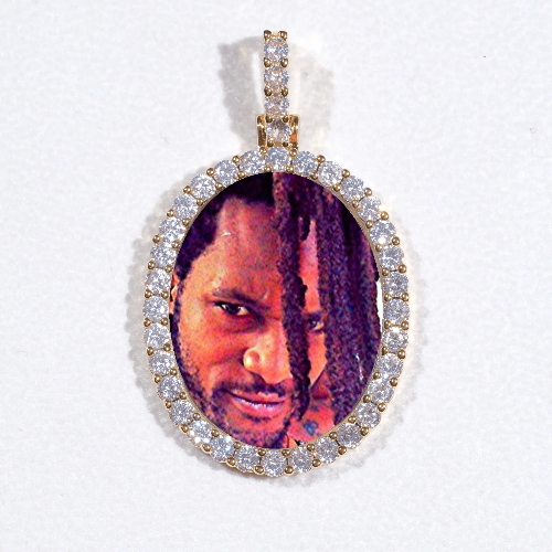 3D Oval Custom Picture Pendant