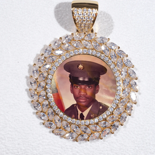 Large 3D Wheat Ear Custom Picture Pendant