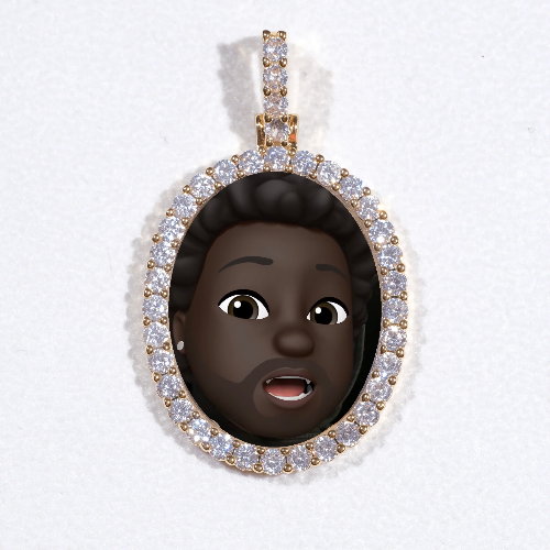 3D Oval Custom Picture Pendant
