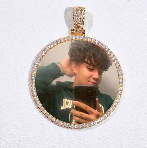MEDIUM 3D CIRCLE CUSTOM PICTURE PENDANT