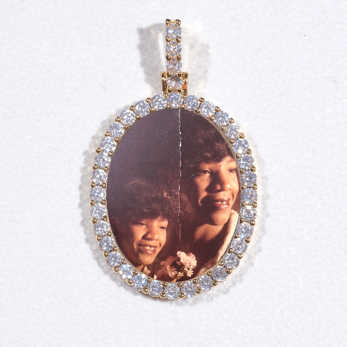 3D Oval Custom Picture Pendant