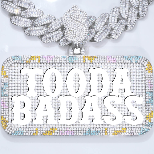 CUSTOM LETTER NECKLACE 3D COLORFUL SQUARE