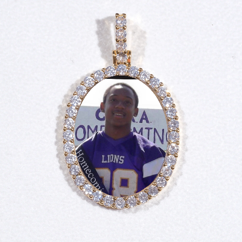 3D Oval Custom Picture Pendant