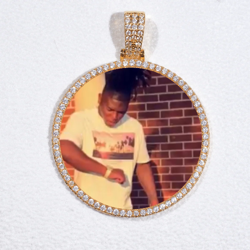 MEDIUM 3D CIRCLE CUSTOM PICTURE PENDANT