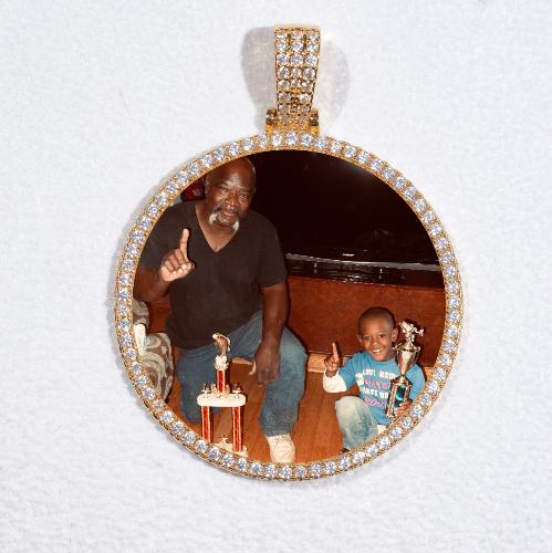 MEDIUM 3D CIRCLE CUSTOM PICTURE PENDANT