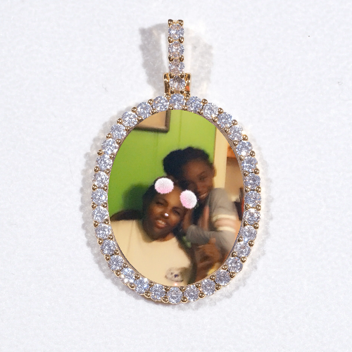 3D Oval Custom Picture Pendant
