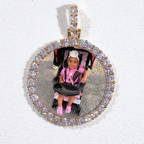 3D CIRCLE CUSTOM PICTURE PENDANT SMALL SIZE
