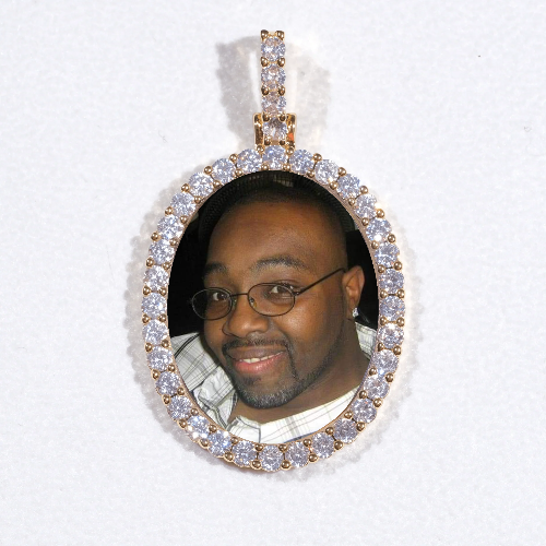 3D Oval Custom Picture Pendant
