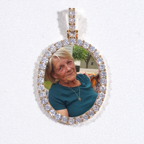 3D Oval Custom Picture Pendant