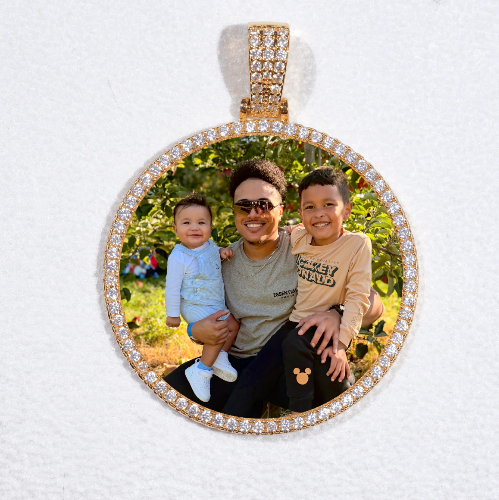 MEDIUM 3D CIRCLE CUSTOM PICTURE PENDANT