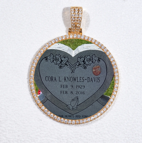 MEDIUM 3D CIRCLE CUSTOM PICTURE PENDANT