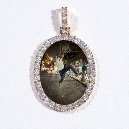 3D Oval Custom Picture Pendant