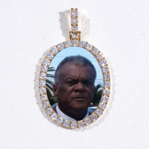 3D Oval Custom Picture Pendant