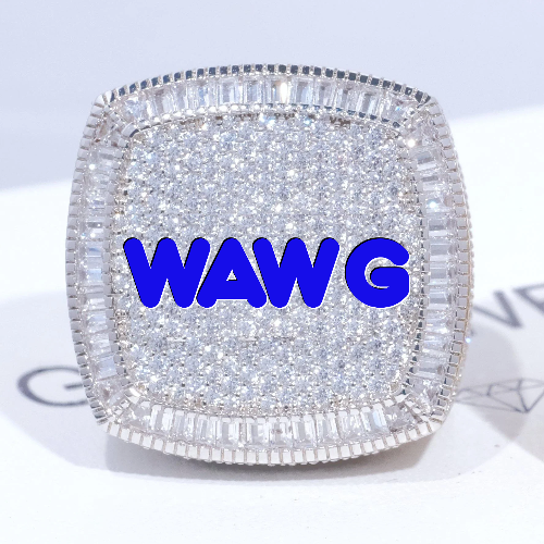 CUSTOM LETTER 3D ICED RING